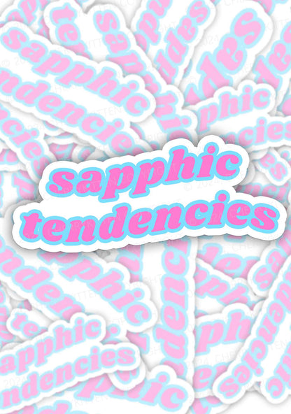 Sapphic Tendencies 1Pc Y2K Sticker Cherrykitten