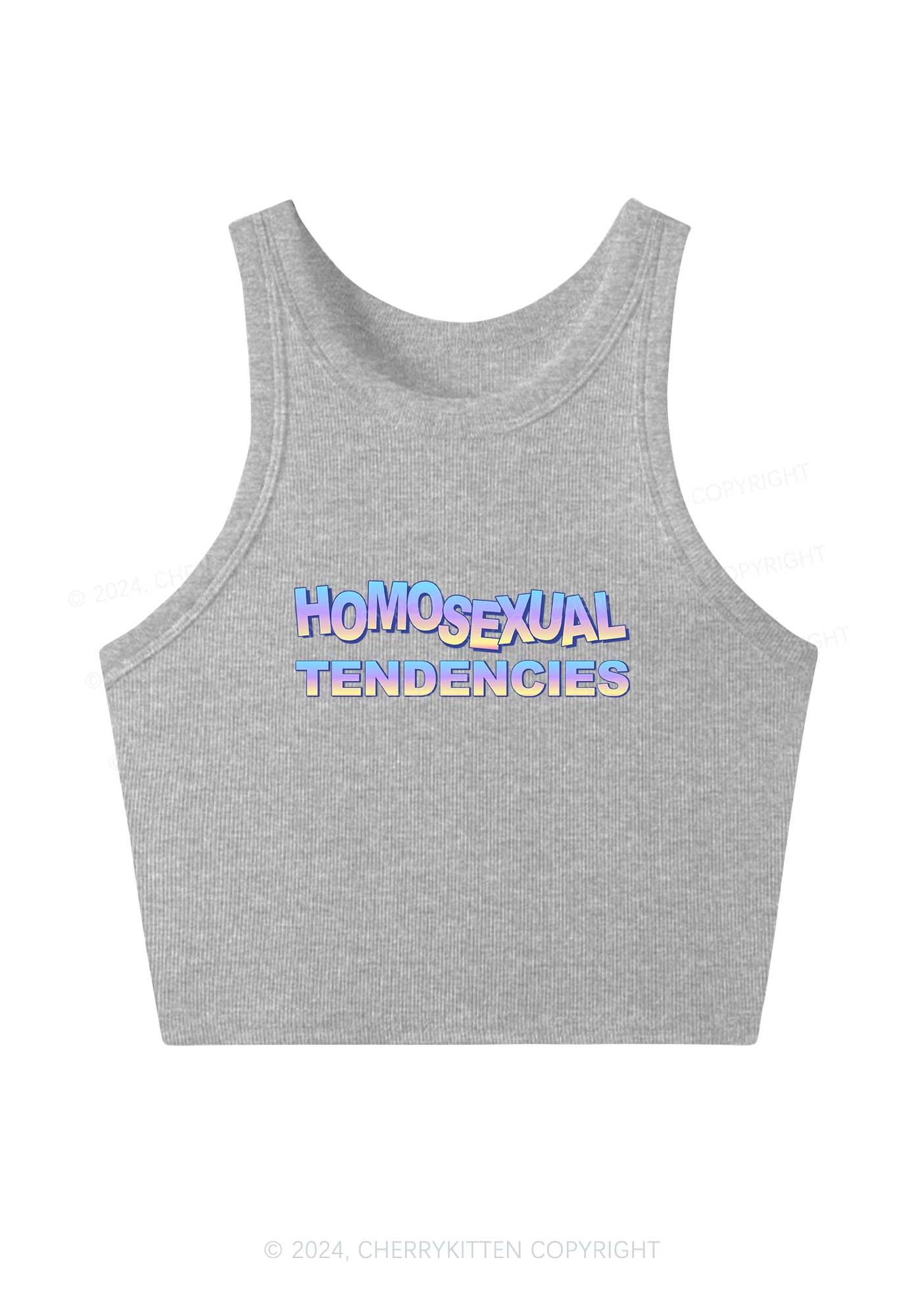 Homosexual Tendencies Y2K Crop Tank Top Cherrykitten