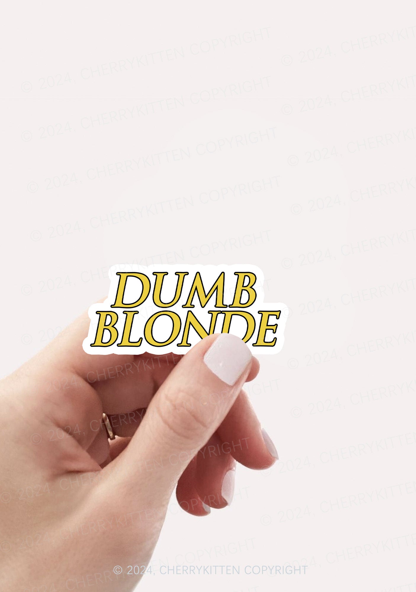 Dumb Blonde 1Pc Y2K Sticker Cherrykitten