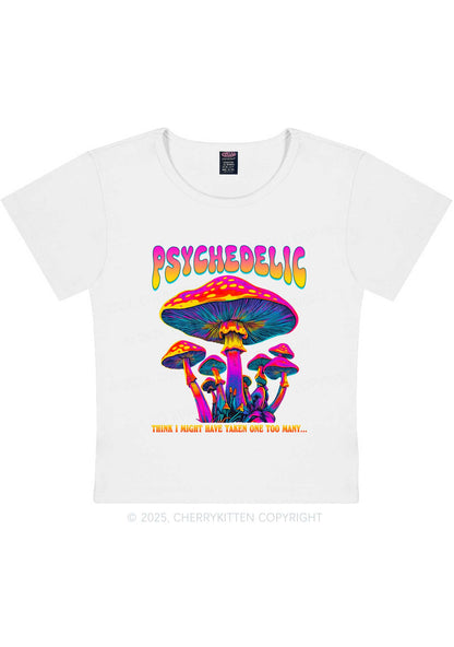 Psychedelic Mushroom Y2K Baby Tee Cherrykitten