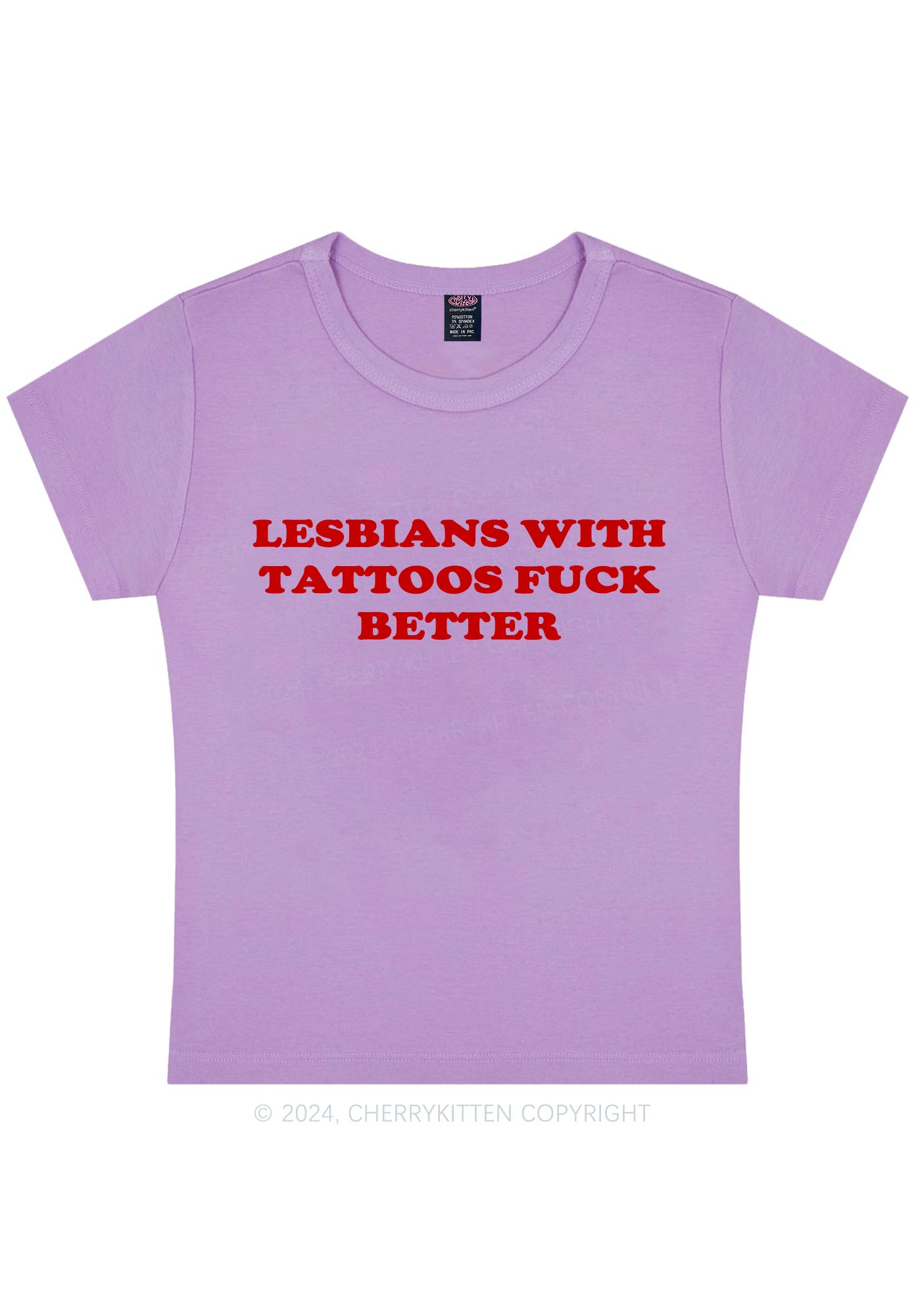 Lesbians With Tattoos Y2K Baby Tee Cherrykitten