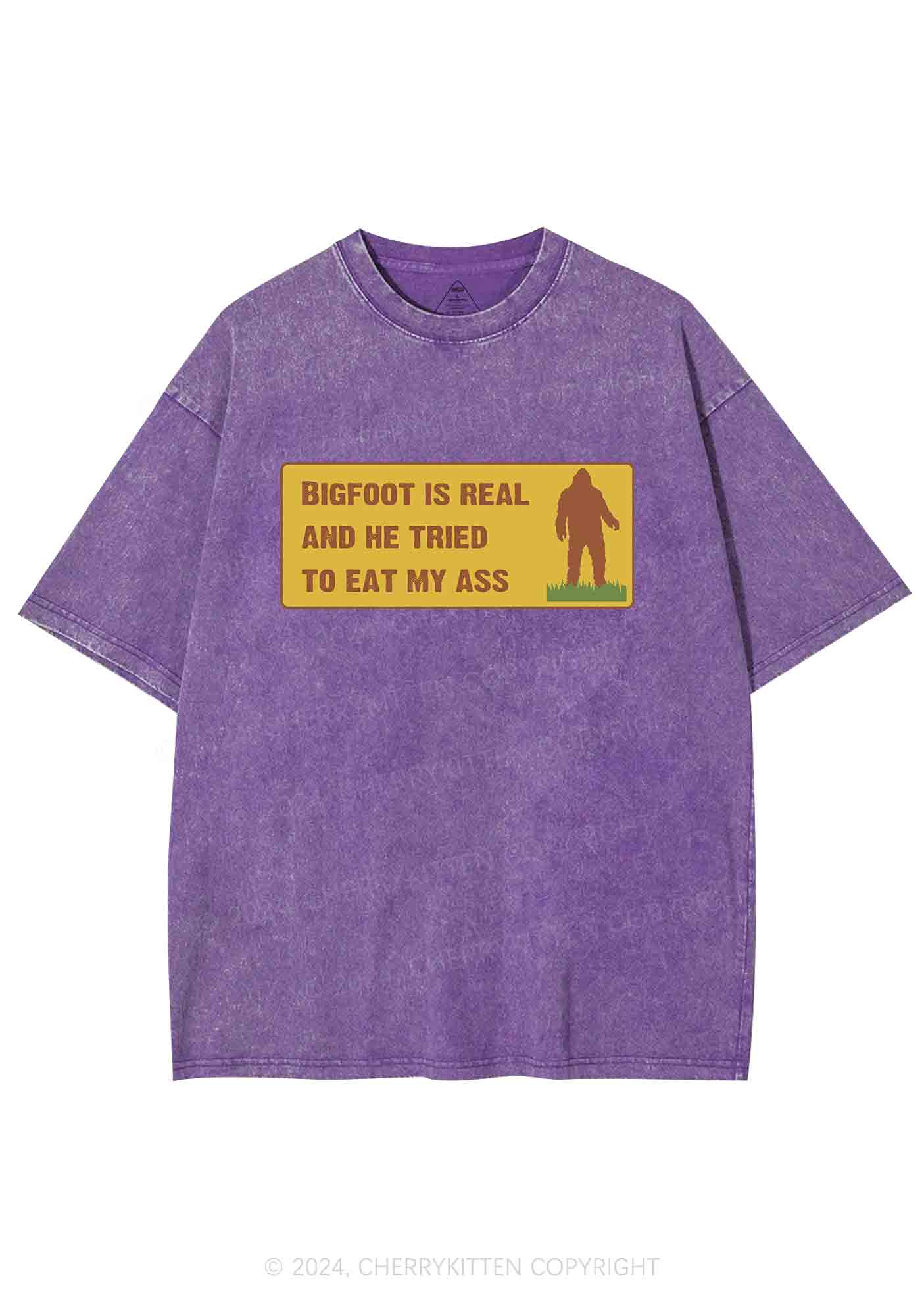 Bigfoot Is Real Y2K Washed Tee Cherrykitten