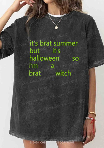 Halloween Brat Witch Y2K Washed Tee Cherrykitten