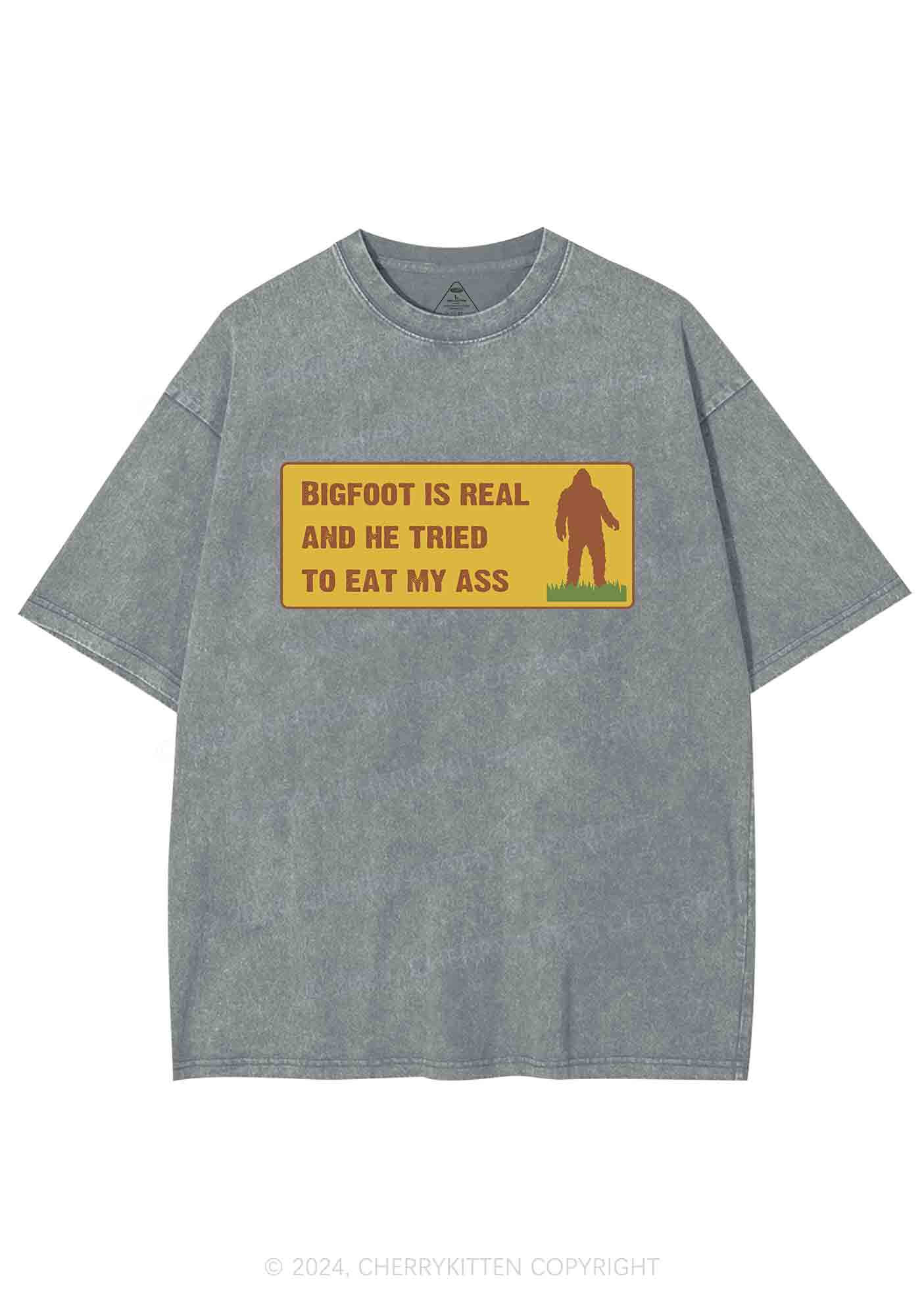 Bigfoot Is Real Y2K Washed Tee Cherrykitten