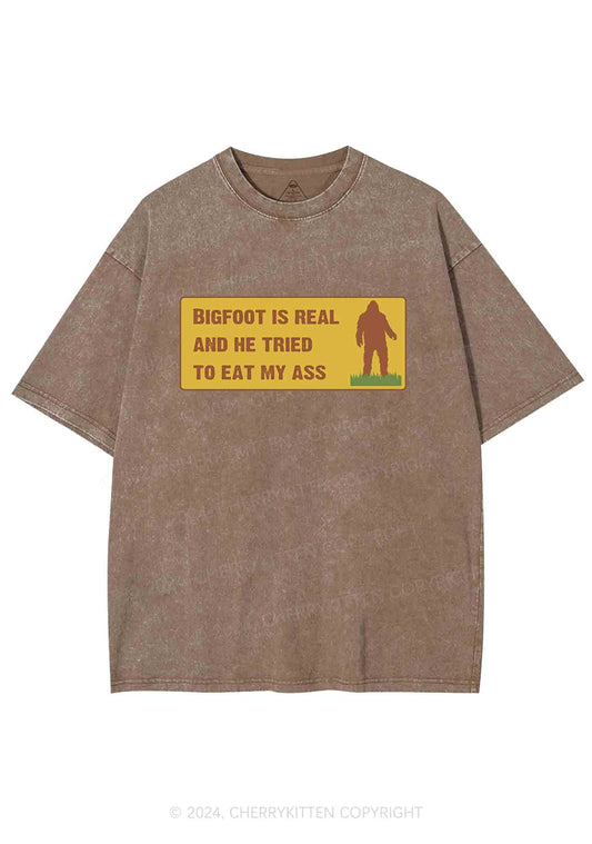 Bigfoot Is Real Y2K Washed Tee Cherrykitten