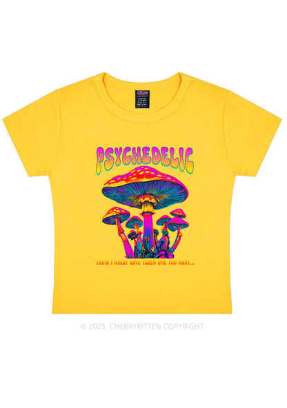 Psychedelic Mushroom Y2K Baby Tee Cherrykitten