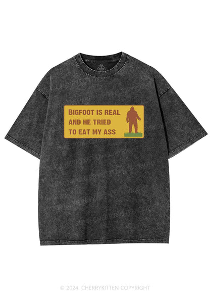 Bigfoot Is Real Y2K Washed Tee Cherrykitten