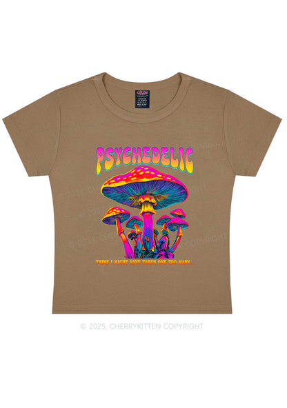 Psychedelic Mushroom Y2K Baby Tee Cherrykitten