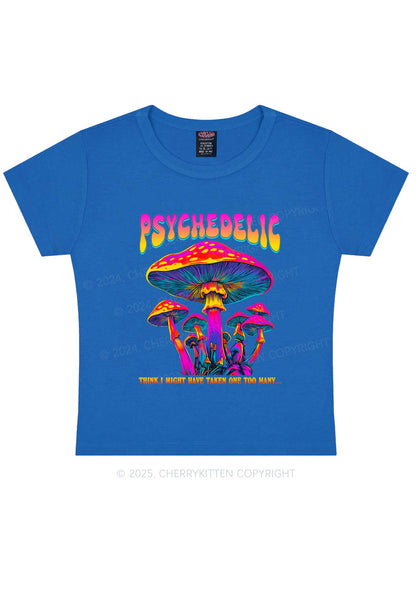 Psychedelic Mushroom Y2K Baby Tee Cherrykitten