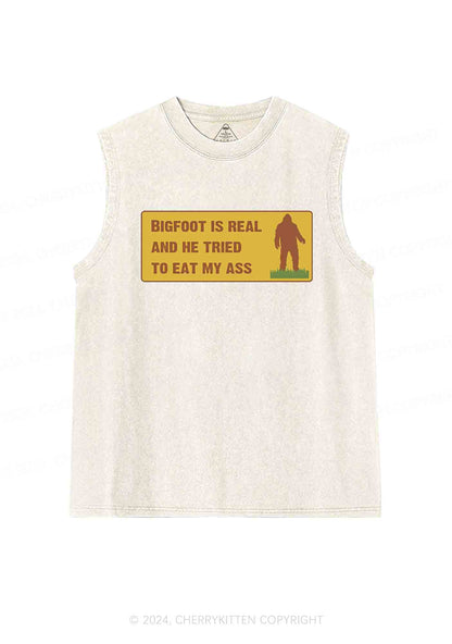 Bigfoot Is Real Y2K Washed Tank Cherrykitten