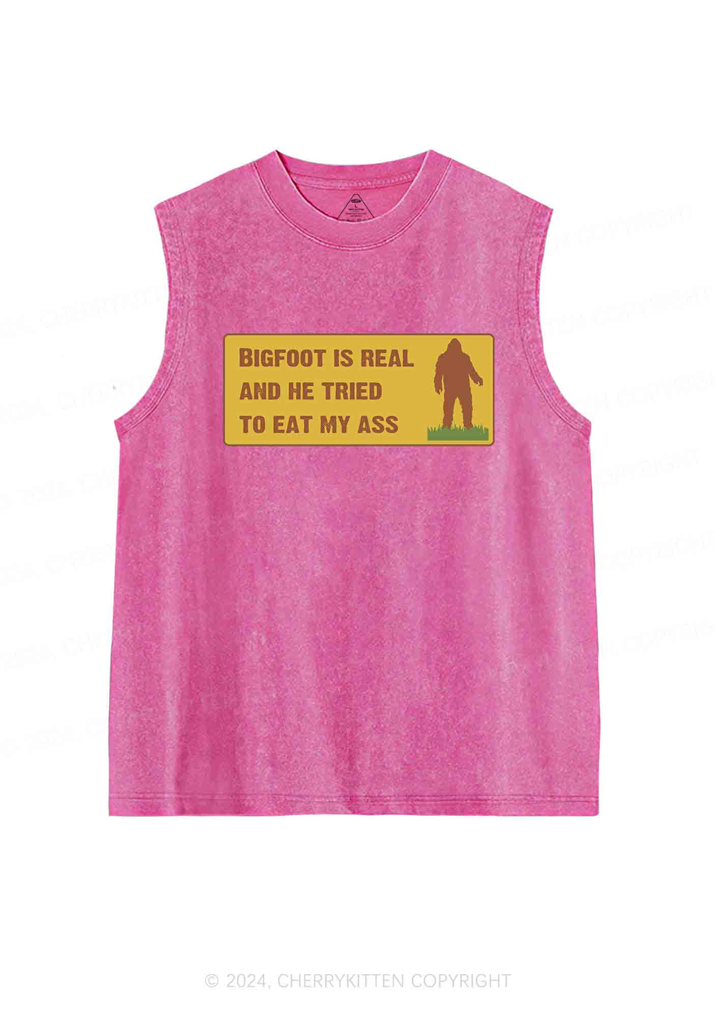 Bigfoot Is Real Y2K Washed Tank Cherrykitten