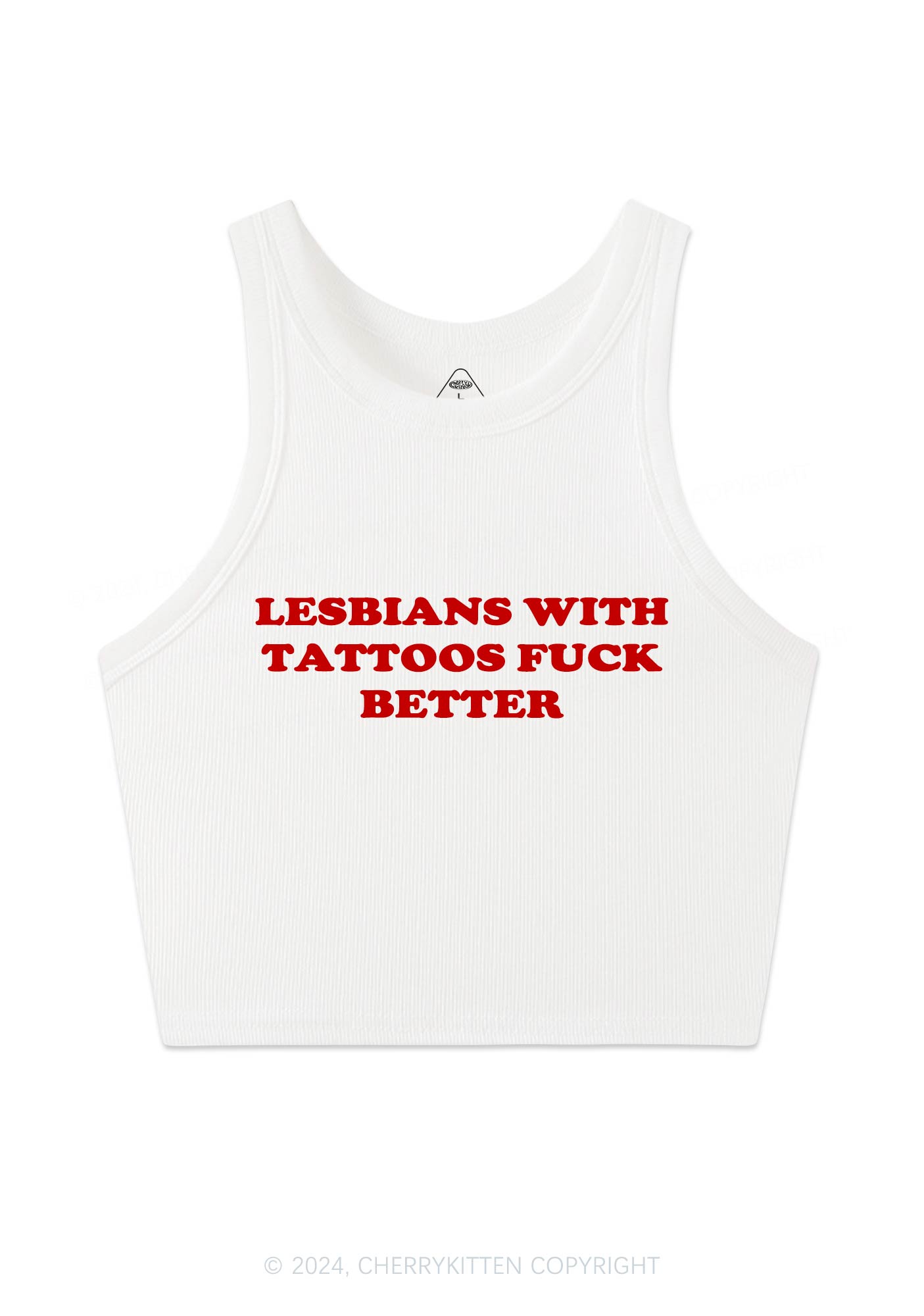 Lesbians With Tattoos Y2K Crop Tank Top Cherrykitten