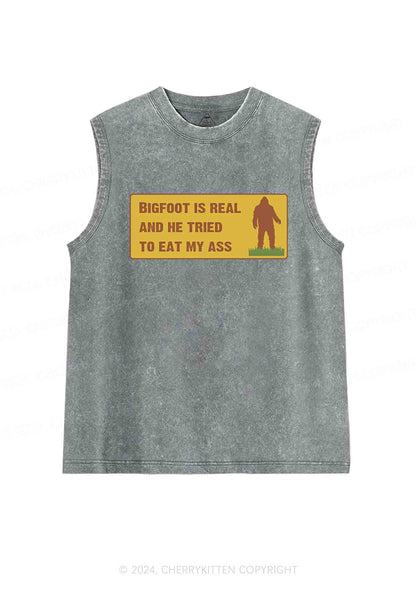 Bigfoot Is Real Y2K Washed Tank Cherrykitten