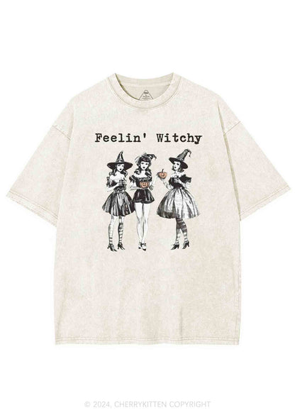 Halloween Feelin' Witchy Y2K Washed Tee Cherrykitten