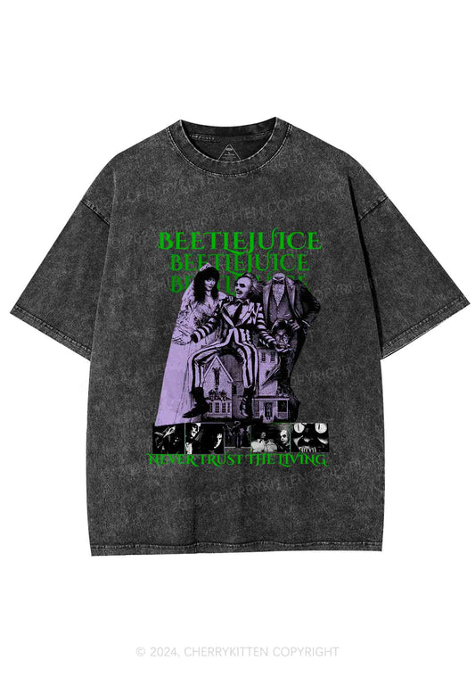 Halloween Never Trust Y2K Washed Tee Cherrykitten