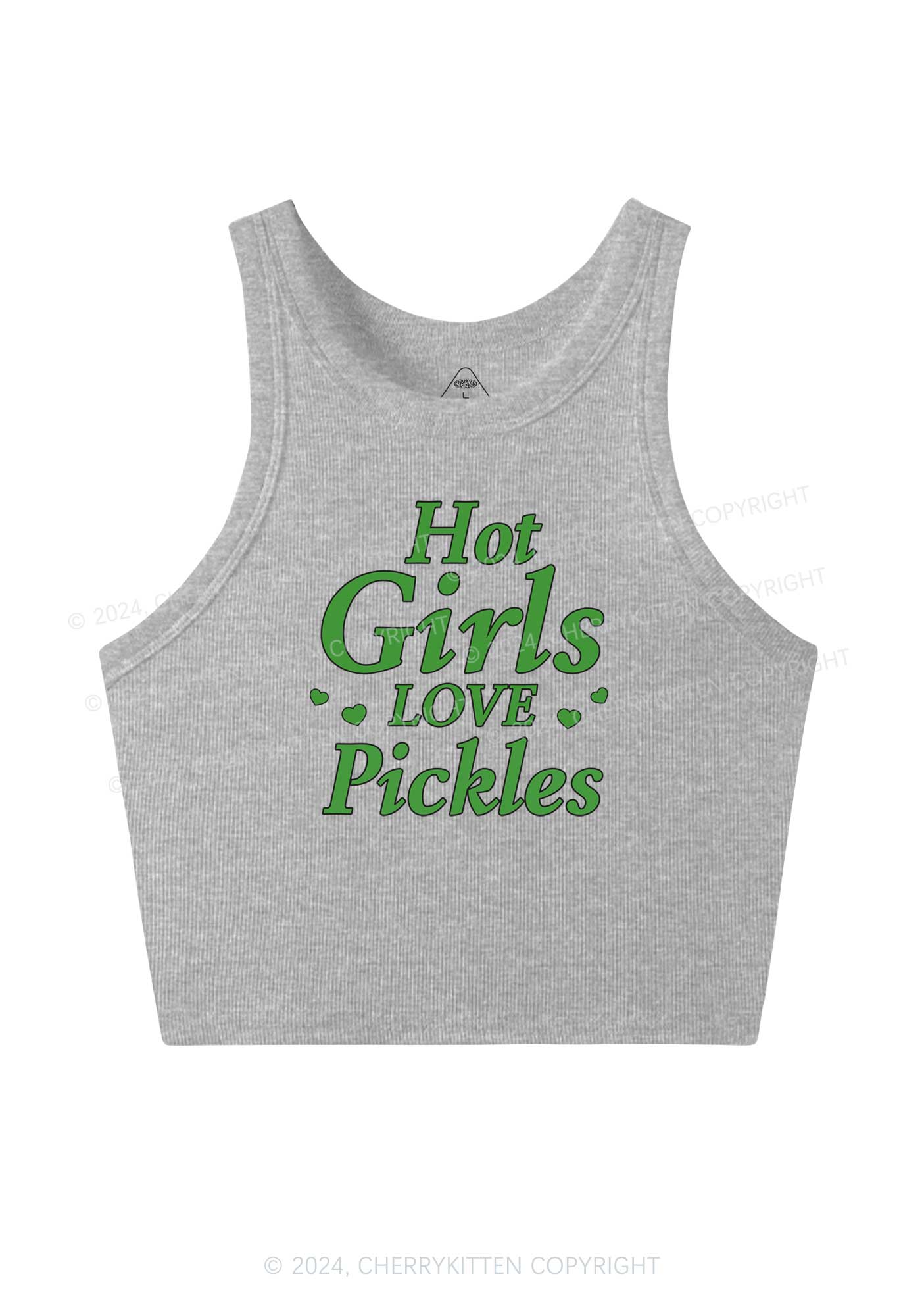 Hot Girls Love Pickles Y2K Crop Tank Top Cherrykitten