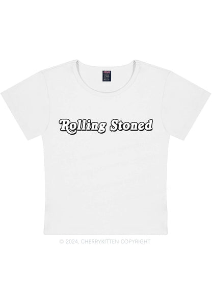 Curvy Rolling Stoned Y2K Baby Tee Cherrykitten