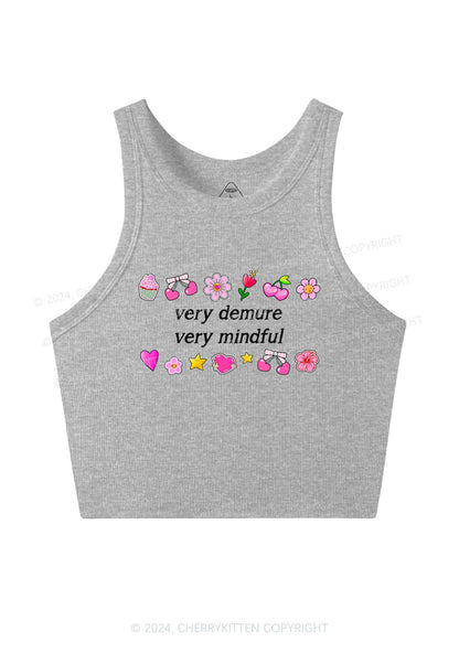 Demure Mindful Y2K Crop Tank Top Cherrykitten