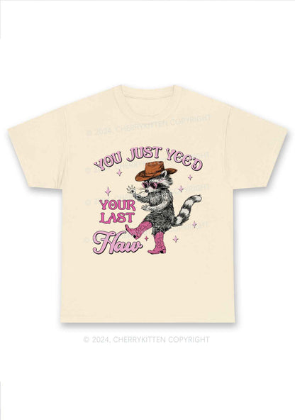 You Just Yeed Raccoon Y2K Chunky Shirt Cherrykitten