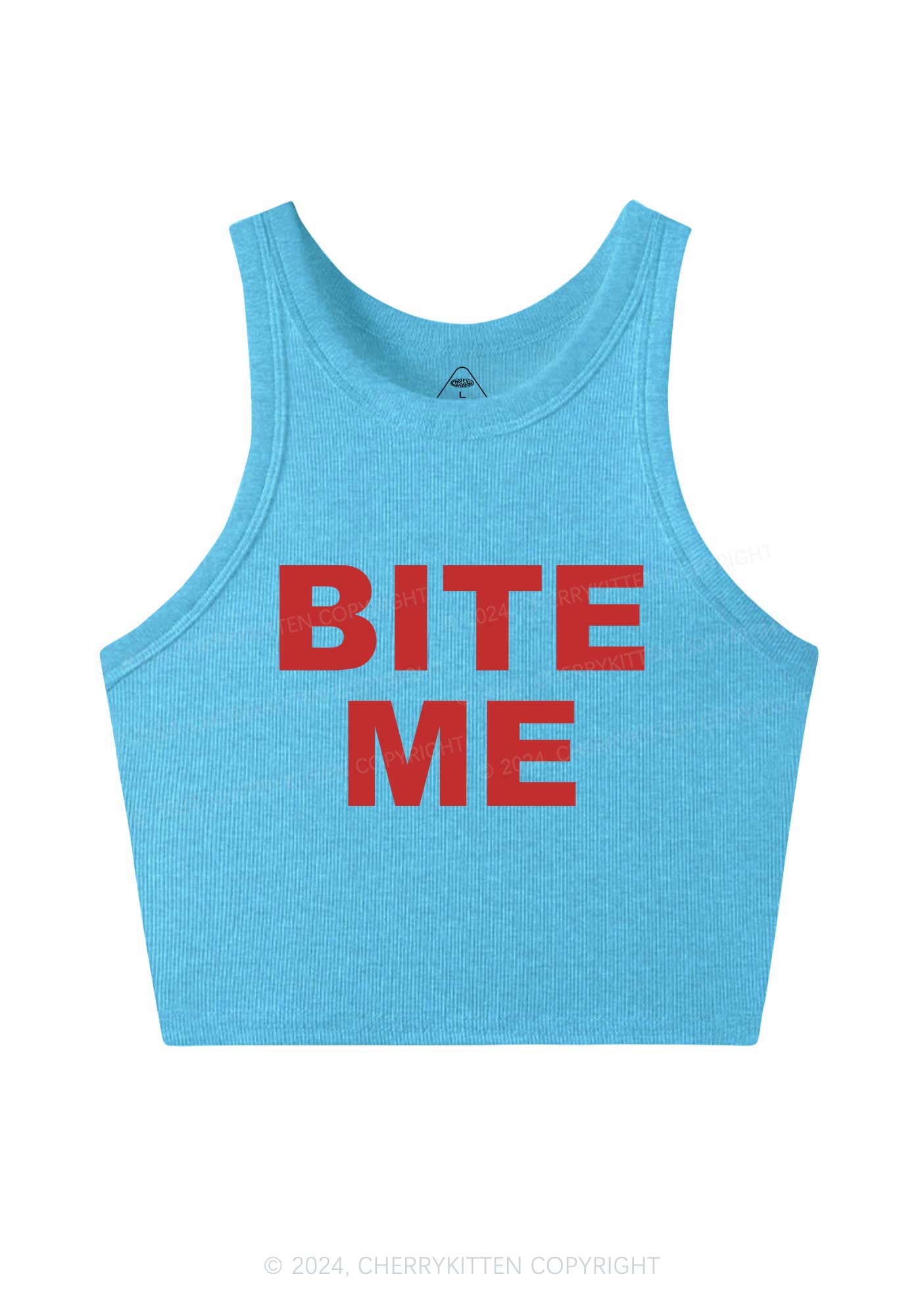 Bite Me Y2K Crop Tank Top Cherrykitten