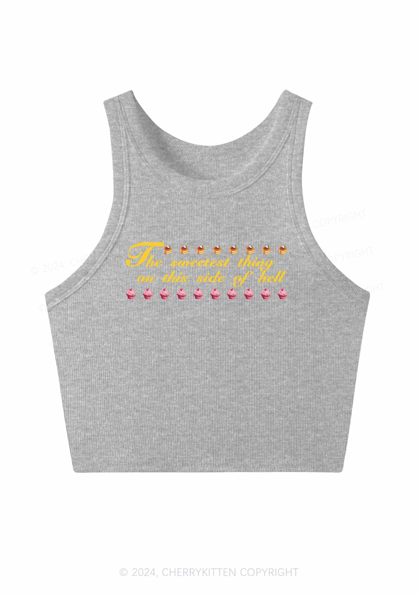 Sweetest Hell Y2K Crop Tank Top Cherrykitten