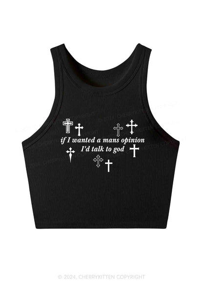 Talk To God Y2K Crop Tank Top Cherrykitten