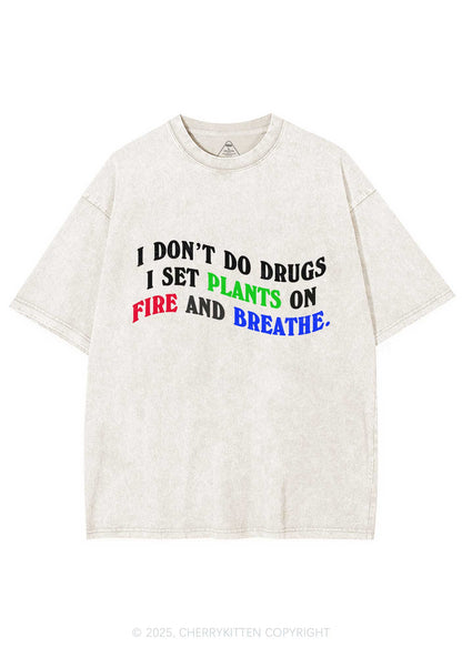 I Dont Do Drxgs Y2K Washed Tee Cherrykitten