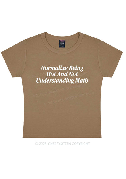 Hot And Not Understanding Math Y2K Baby Tee Cherrykitten