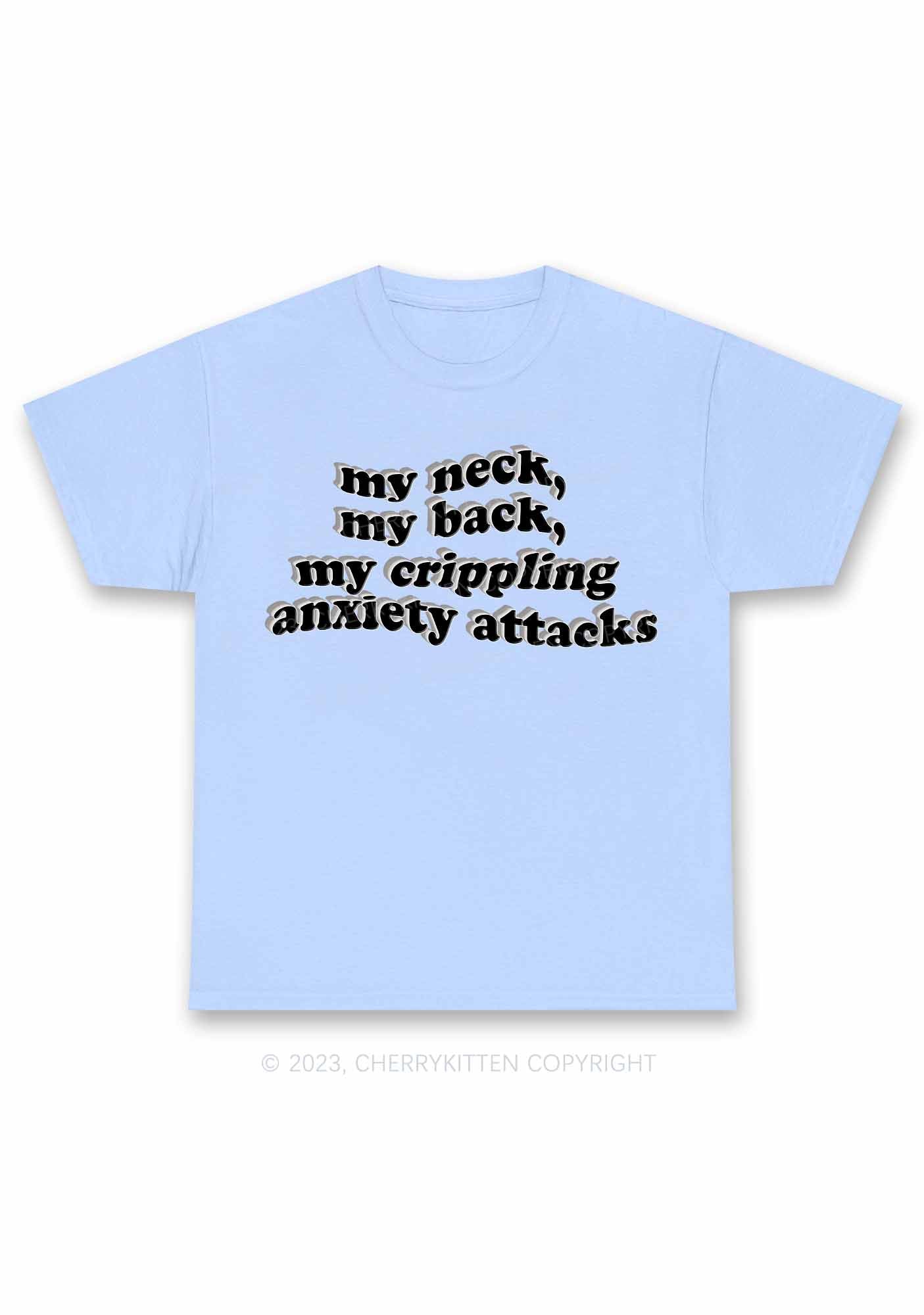 My Crippling Anxiety Attacks Y2K Chunky Shirt Cherrykitten