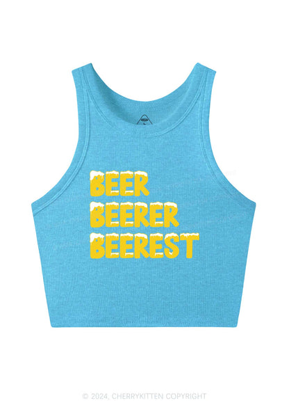 Beer Beerer Beerest Y2K Crop Tank Top Cherrykitten