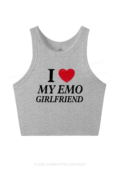 I Love My Emo GF Y2K Valentine's Day Crop Tank Top Cherrykitten