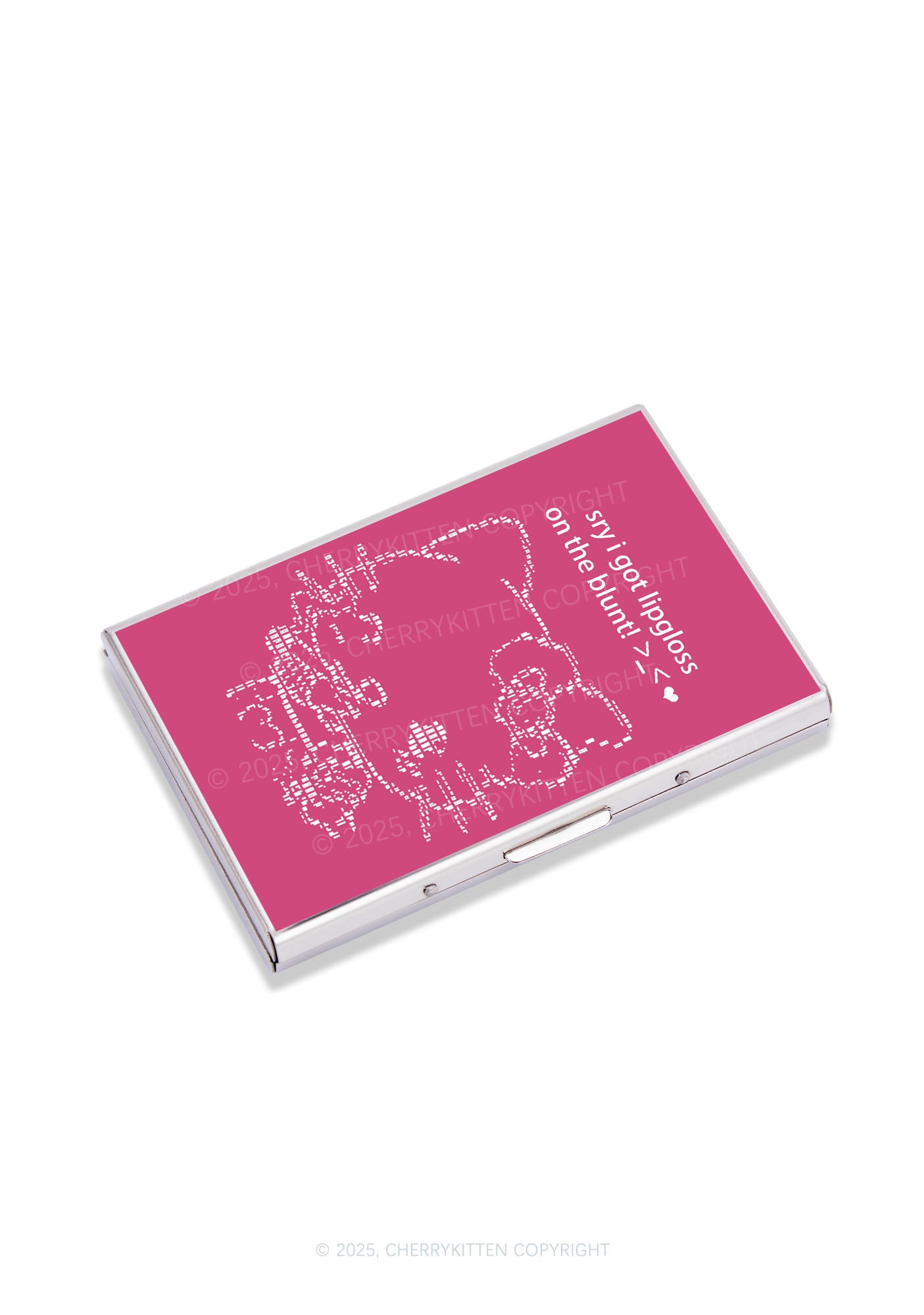 Pink Kitten Y2K Mirror Cigarette Case Cherrykitten