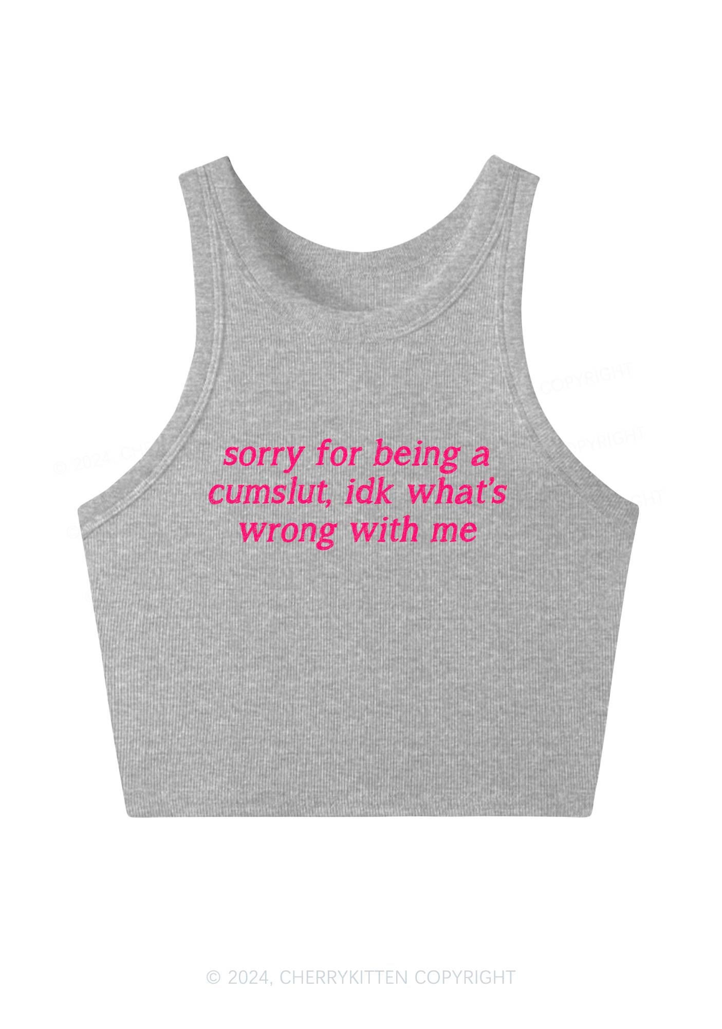 Sorry For Being Cxmslxt Y2K Crop Tank Top Cherrykitten