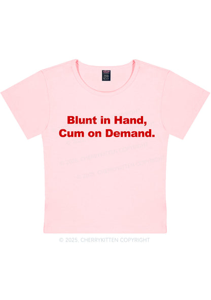 Blunt In Hand Y2K Baby Tee Cherrykitten