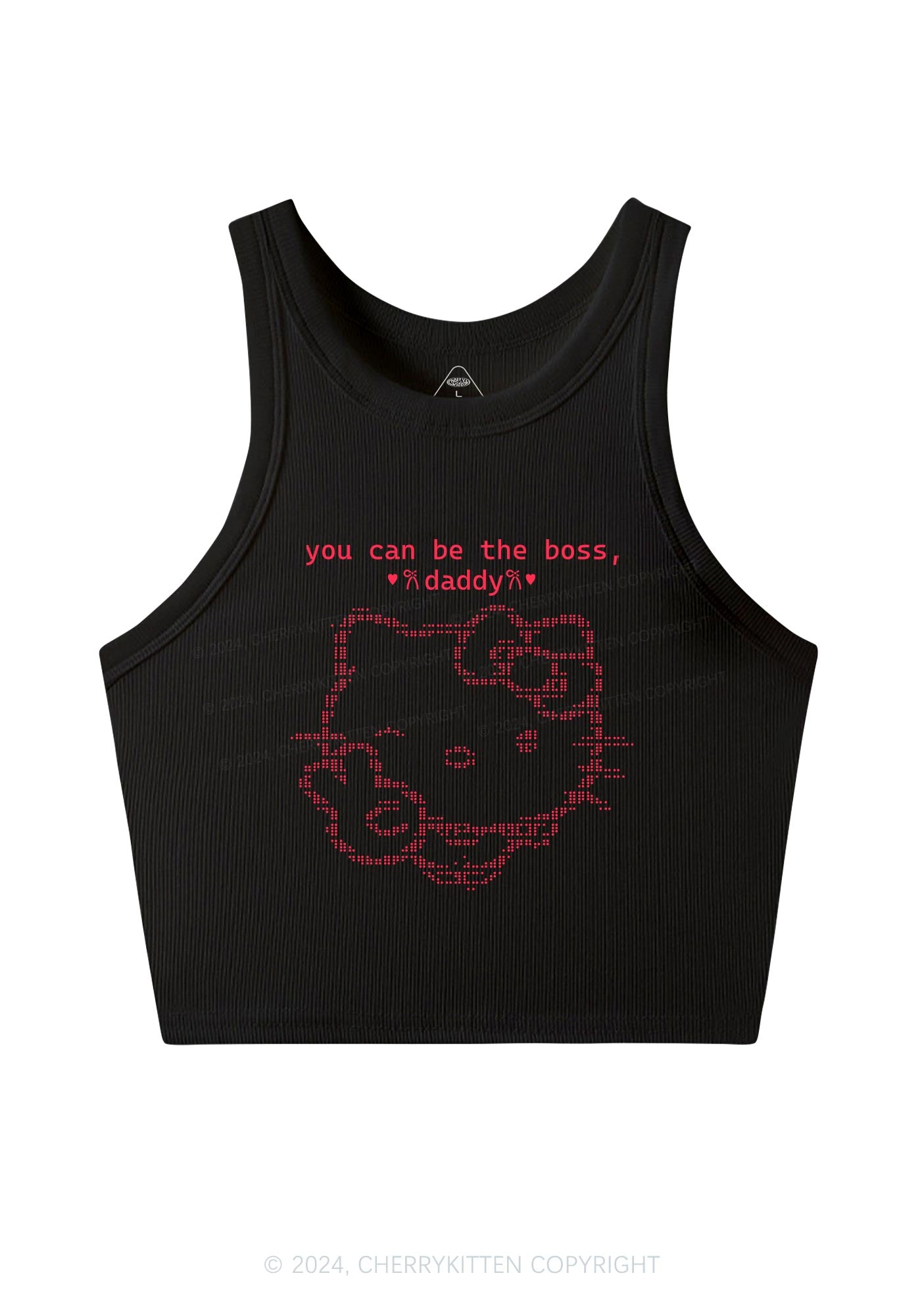 You Can Be Boss Y2K Crop Tank Top Cherrykitten