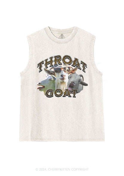 Three Throat Goats Y2K Washed Tank Cherrykitten