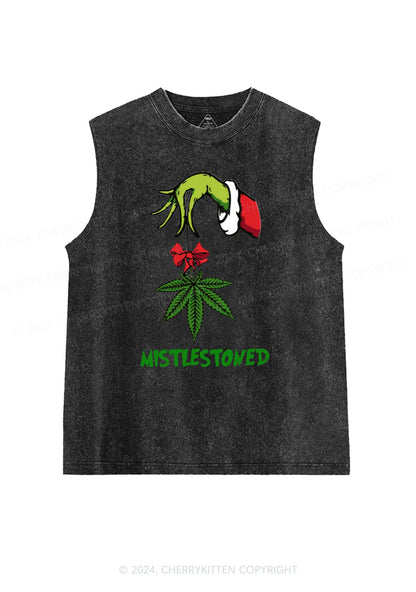 Christmas Mistlestoned Y2K Washed Tank Cherrykitten