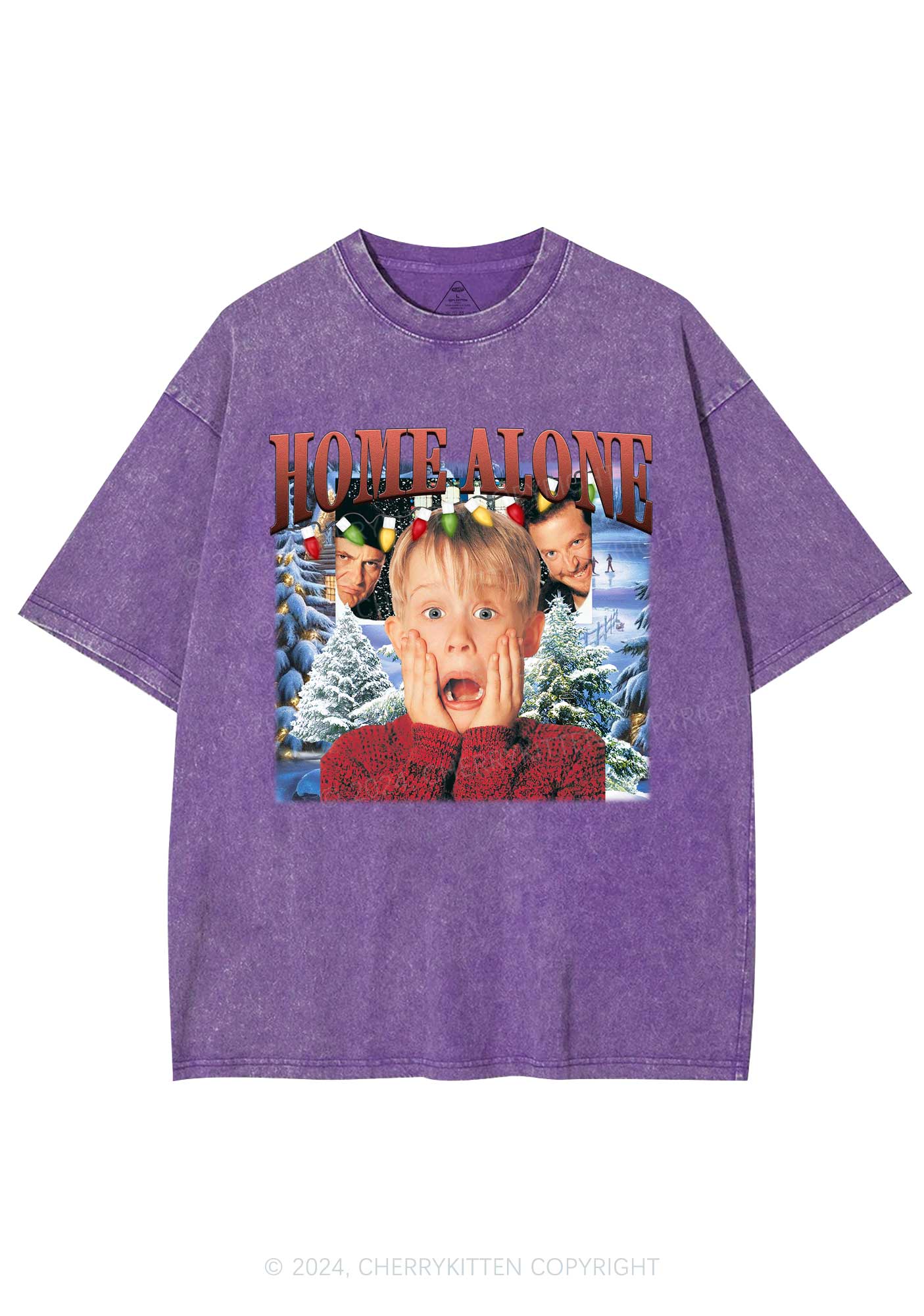 Christmas Home Alone Boy Y2K Washed Tee Cherrykitten