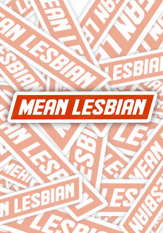 Mean Lesbian 1Pc Y2K Sticker Cherrykitten