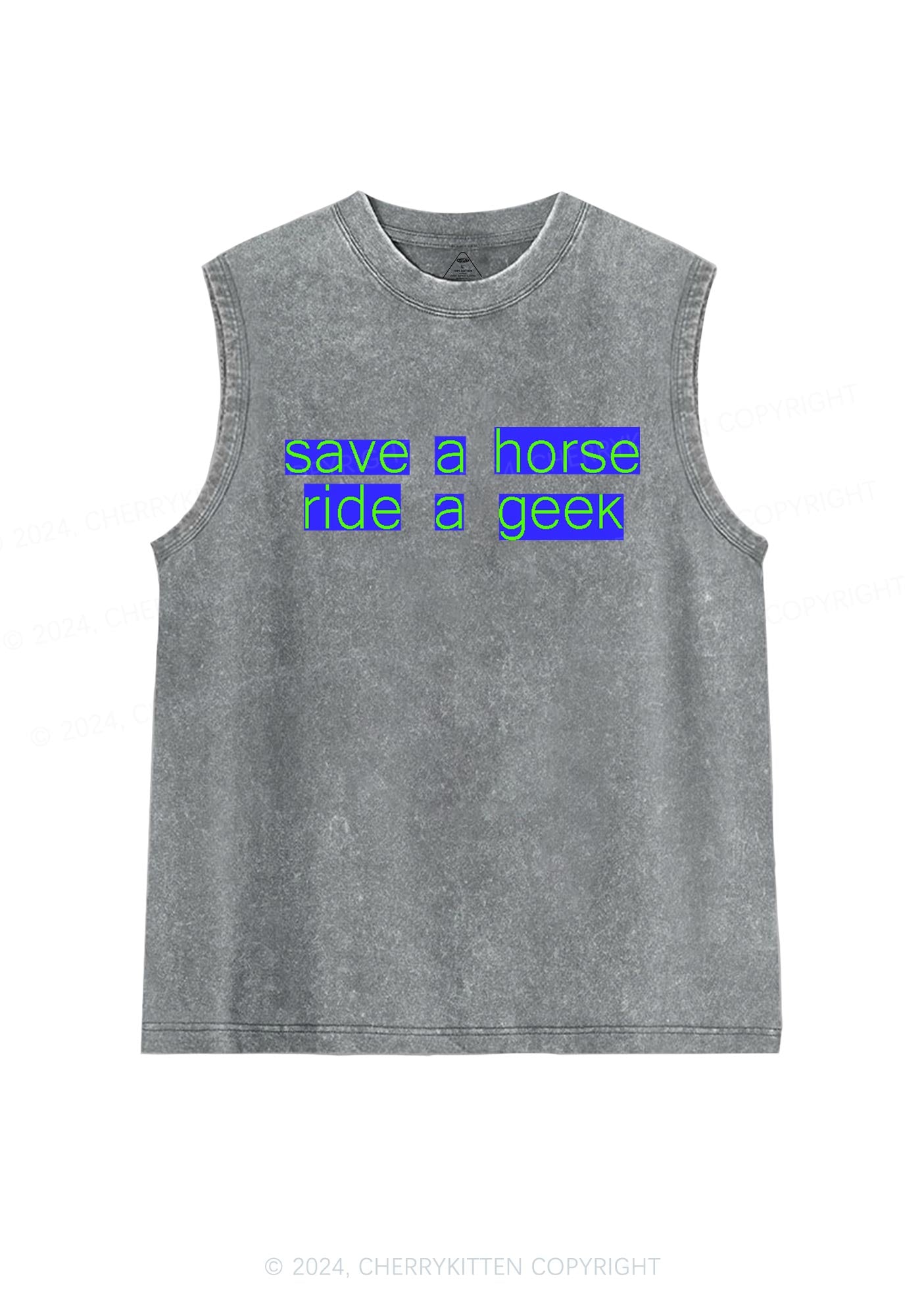 Ride A Geek Y2K Washed Tank Cherrykitten