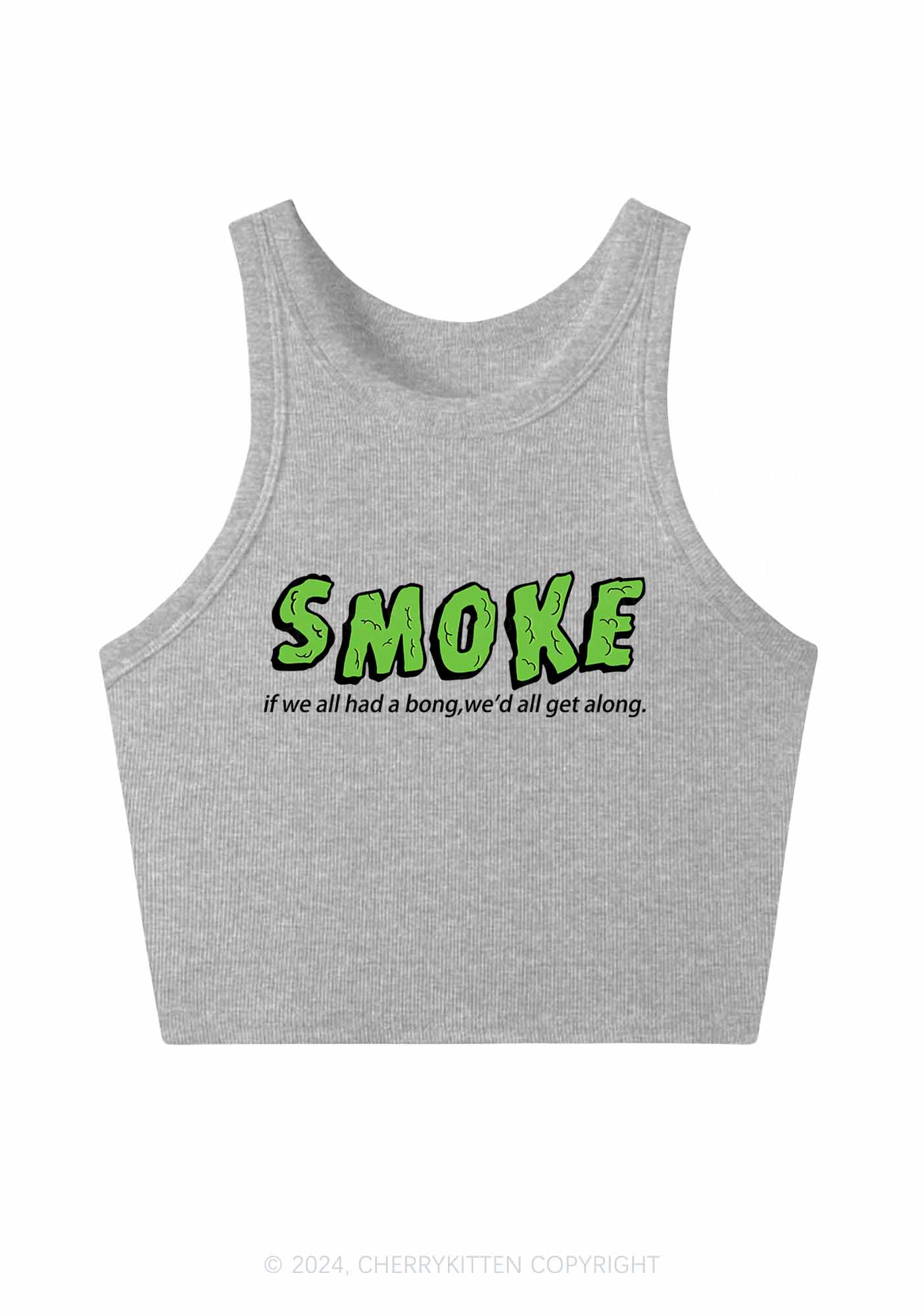 Smoke Get Along Y2K Crop Tank Top Cherrykitten