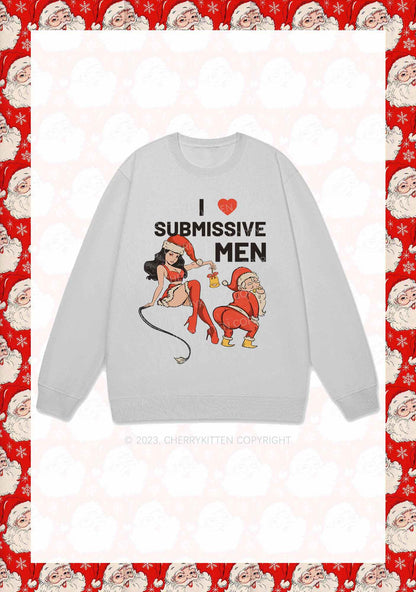 I Love S Men Christmas Y2K Sweatshirt Cherrykitten