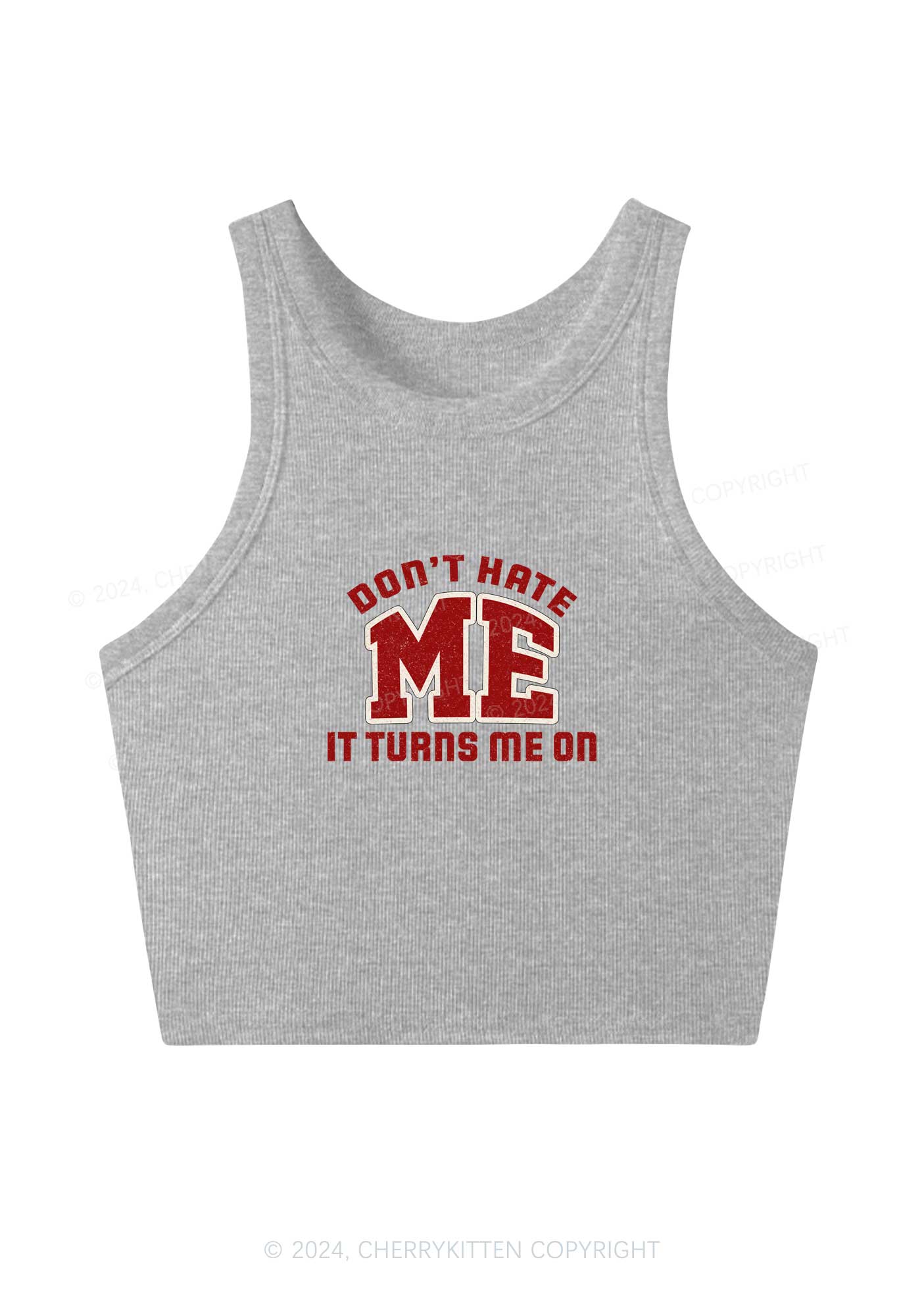 Don't Hate Me Y2K Crop Tank Top Cherrykitten