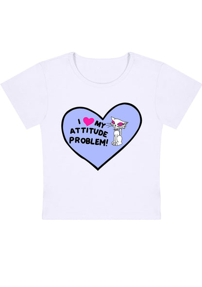 Curvy My Attitude Problem Baby Tee