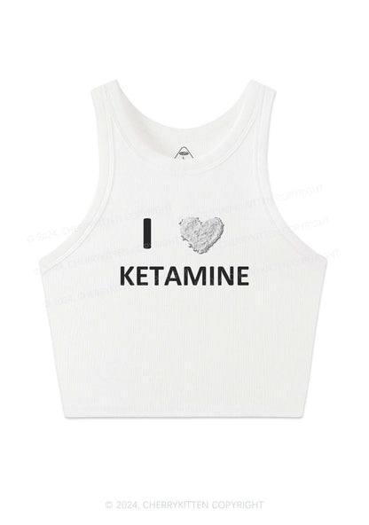 I Love K Y2K Crop Tank Top Cherrykitten