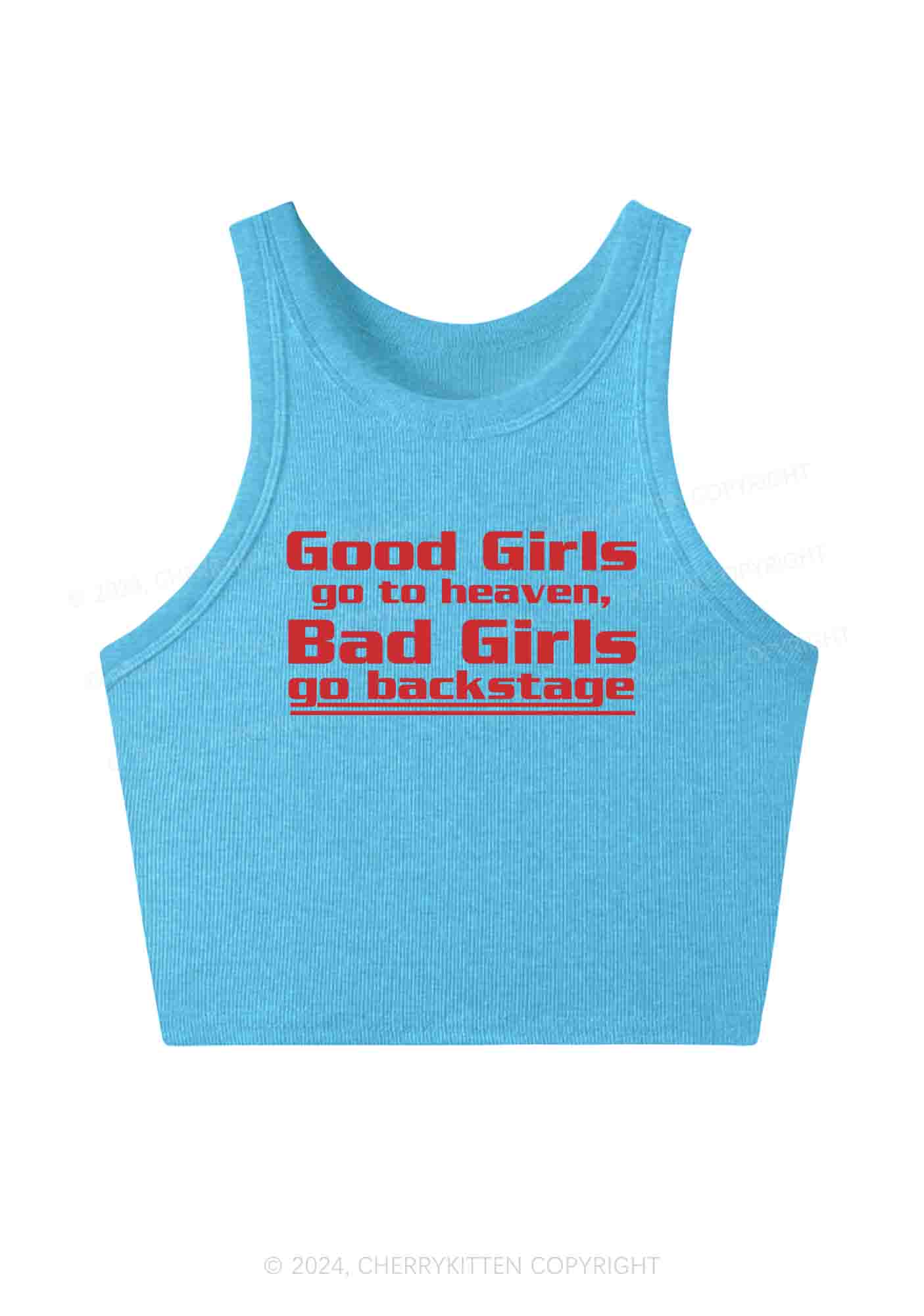 Bad Girls Go Backstage Y2K Crop Tank Top Cherrykitten