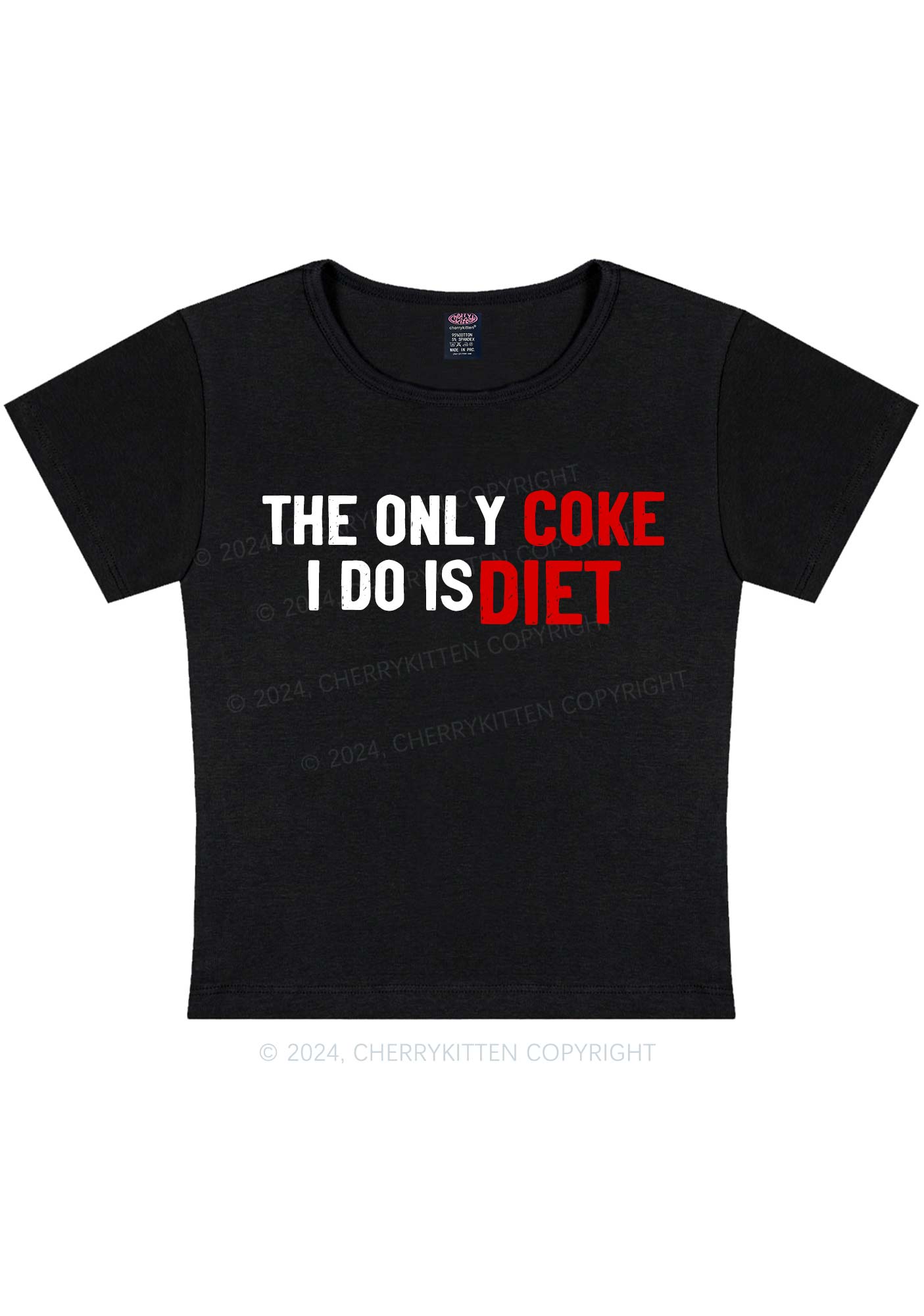 Coke Diet Y2K Baby Tee Cherrykitten