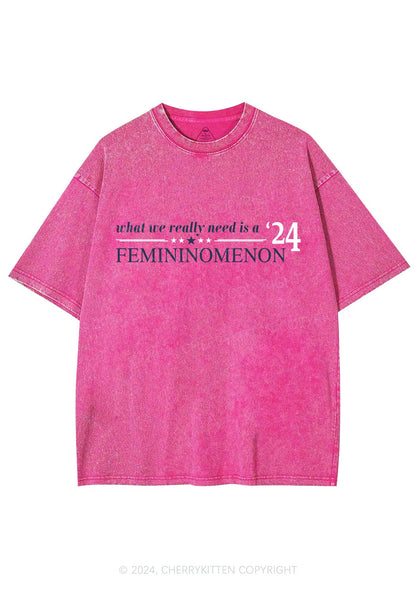 We Need Femininomenon Y2K Washed Tee Cherrykitten