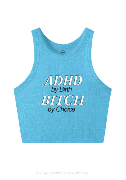 ADHD Bxxch Y2K Crop Tank Top Cherrykitten