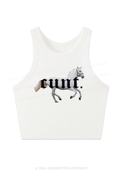 Cxxt Horse Y2K Crop Tank Top Cherrykitten